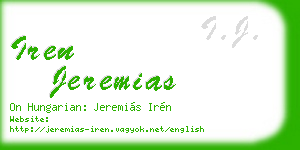 iren jeremias business card
