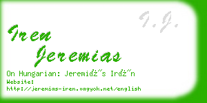 iren jeremias business card